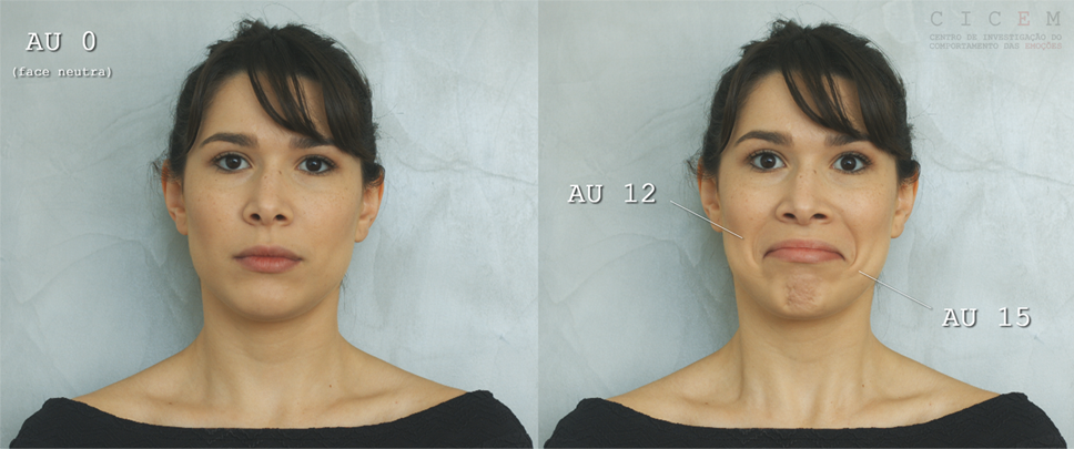 facial action coding system AUs músculos